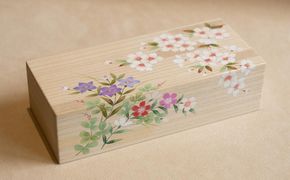 【箱藤商店】桐製めがね箱〈京都日本画絵師絵付け〉 261009_B-TC02