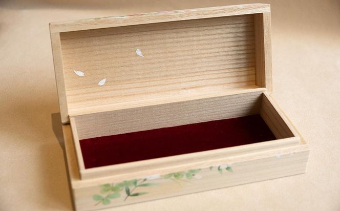 【箱藤商店】桐製めがね箱〈京都日本画絵師絵付け〉 261009_B-TC02