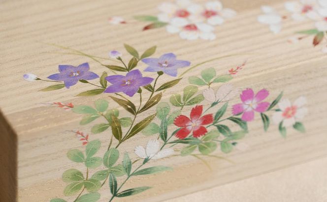 【箱藤商店】桐製めがね箱〈京都日本画絵師絵付け〉 261009_B-TC02