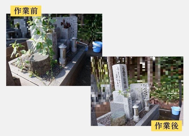 【お墓クリーニング山本屋】お墓おそうじ代行　サービス 261009_B-TK02
