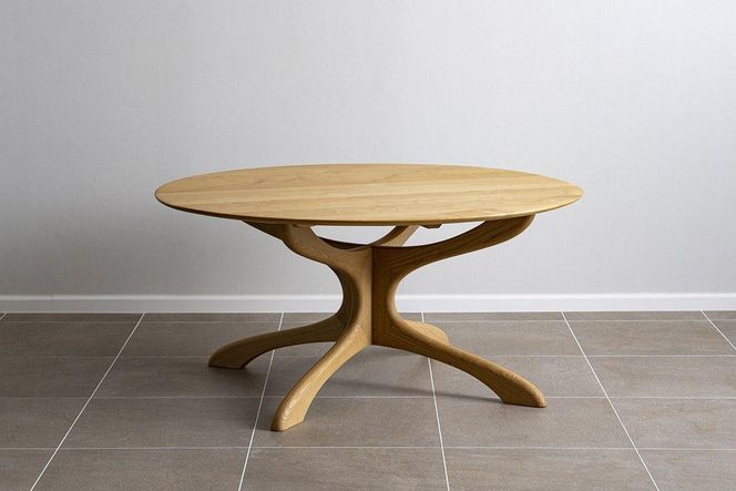 【FILE FURNITURE WORKS】ダイニングテーブル（DT-5 Round Table）［ 京都 家具 インテリア テーブル おしゃれ 高級 人気 おすすめ 国産 職人 一点もの オーダー 東京 田園調布 ショールーム ］ 261009_B-UK07