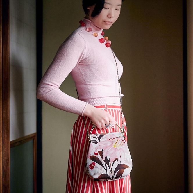 【亥之吉】ベンリーがま口「ゆりあざみ」2wayがま口バッグ（いのきち） 261009_B-UY01