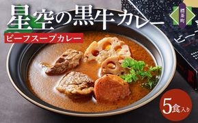「星空の黒牛」ビーフスープカレー（300g）×5個【 スープカレー 加工品 肉加工品 おうちごはん 簡単調理 レトルト グルメ ギフト お取り寄せ 標茶町 北海道 】 016641_AF007