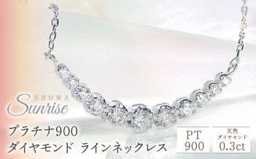 【0.3ct】プラチナ900　ダイヤモンド　ラインネックレス　CSN00106-pt SWAV013