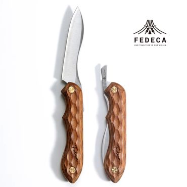 【FEDECA】折畳式料理ナイフ 名栗ビルマチーク 000834