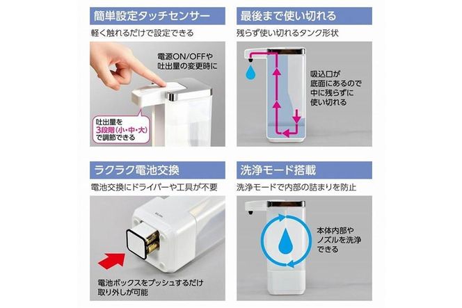 ハンドソープ 食器用洗剤 ディスペンサー(液体タイプ/自動 ハンドソープ 食器用洗剤 ディスペンサー(液体タイプ/自動