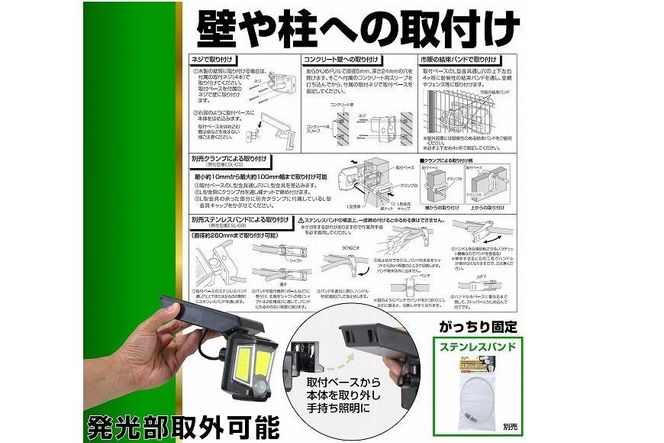 ソーラー式LEDセンサーライト　屋外　防水　防犯　ESL-151SL 272183_AZ134