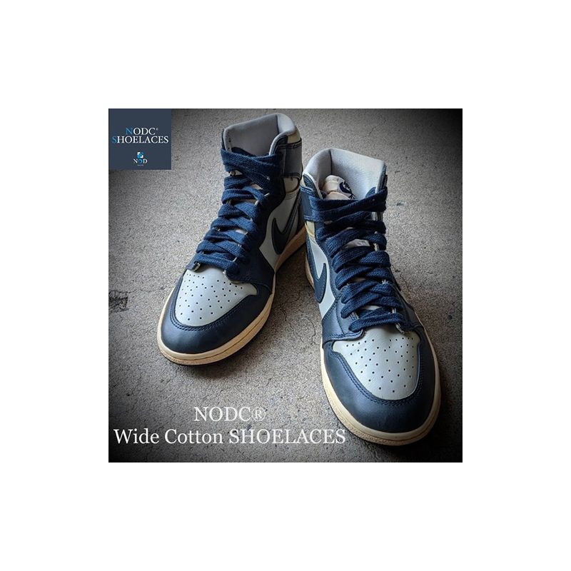 NODC Wide Cotton SHOELACES[173N22]NODC Wide Cotton SHOELACES 靴ひも 選べる カラー ブラック ホワイト グレー ネイビー サイズ
