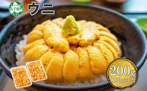 3209.うに 海鮮 ウニ チリ産 200g 冷凍 雲丹 うに 送料無料 北海道 弟子屈町