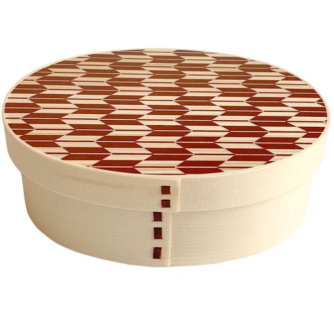 紀州漆器 曲げわっぱ 弁当箱 赤 矢羽柄 まげわっぱ ランチボックス 和柄 和風 KISHU ［YS9］ 303446_CR033VC01