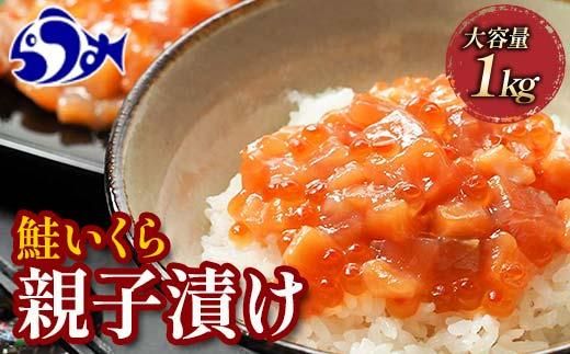 [2025年2月発送]北海道産 鮭といくらの親子漬け 1kg (250g × 4パック) 小分け 国産 北海道 羅臼 サケ さけ シャケ しゃけ イクラ 魚卵 鮭卵 醤油漬け しょうゆ漬け 親子丼 海鮮丼 ご飯のお供 おかず おつまみ 一人暮らし おすそわけ 魚介類 生産者 支援 応援 016942_AA019VC02