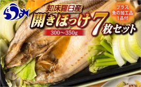 北海道　知床羅臼(らうす)産　開きほっけ　7枚セット＋お楽しみ1品 生産者 支援 応援 016942_AA033