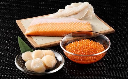 【2026年2月発送】北海道 知床羅臼産 極上海鮮丼セット ホタテ 時鮭（ときしらず） いくら えんがわ ほたて イクラ 醤油漬け エンガワ さけ シャケ カレイ 魚介 生産者 支援 応援 016942_AA052VC02