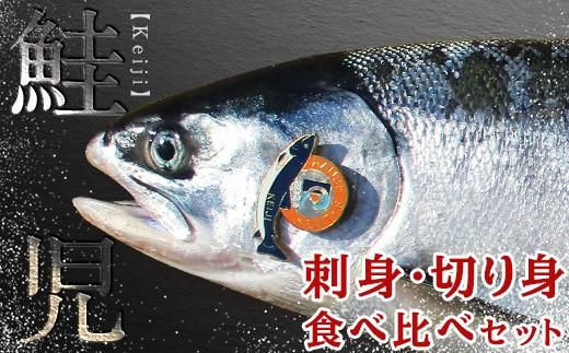 北海道知床羅臼(らうす)産 幻の鮭児　究極の食べ比べ（切身1切真空パック×（4～5）パック・刺身1ブロック真空×（2～3）パック） 生産者 支援 応援 016942_AH189