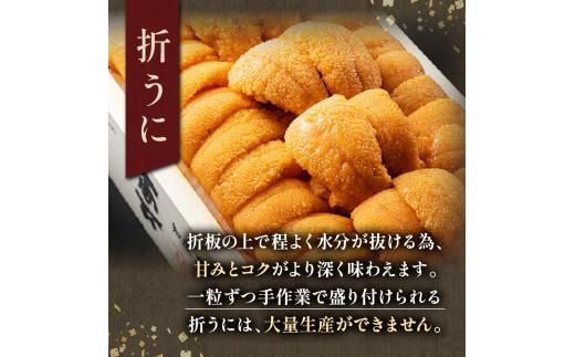 【先行予約】羅臼産 折うに （上） 120g （120g×1枚）北海道知床羅臼産 天然 エゾバフンうに 016942_BX005