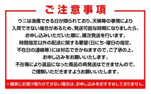 【先行予約】天然 エゾバフンうに （上）塩水うに 100g （100g×1枚）2025年1月中旬から発送 ミョウバン不使用 北海道知床羅臼産 016942_BY001