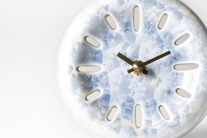 【熊谷聡商店】きょうとけい ～京焼・清水焼の伝統技術×現代デザインの新感覚時計～【銀藤】 261009_A-AA421VC02