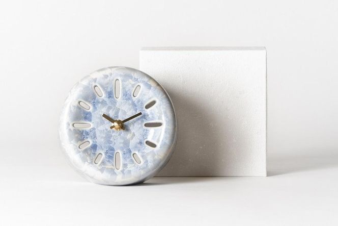【熊谷聡商店】きょうとけい ～京焼・清水焼の伝統技術×現代デザインの新感覚時計～【銀藤】 261009_A-AA421VC02