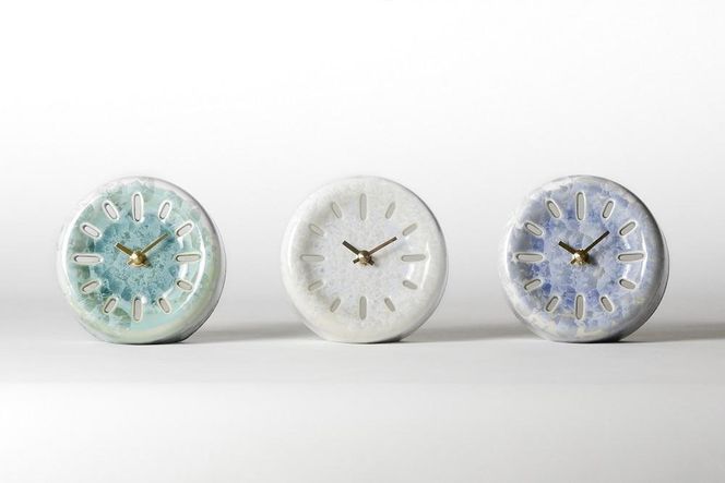 【熊谷聡商店】きょうとけい ～京焼・清水焼の伝統技術×現代デザインの新感覚時計～【銀藤】 261009_A-AA421VC02