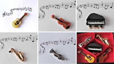 【ギャラリー洛中洛外】音楽好きな人に特におすすめ 楽器を再現 ハーモニー箸置 261009_A-GM014