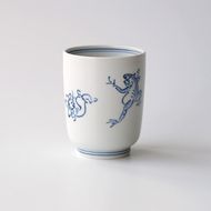【たち吉】鳥獣戯画 湯呑 染付 261009_A-GU006