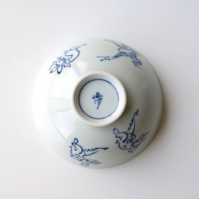 【たち吉】鳥獣戯画 飯茶碗 染付 261009_A-GU008