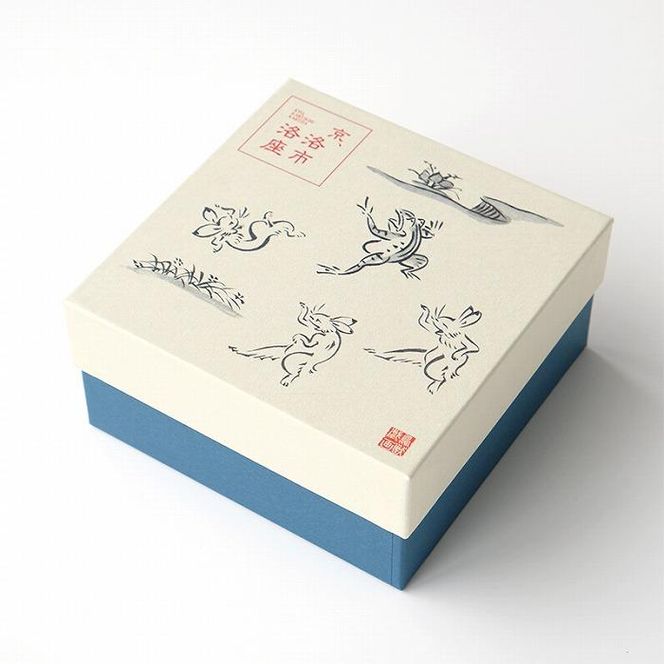 【たち吉】鳥獣戯画 飯茶碗 染付 261009_A-GU008