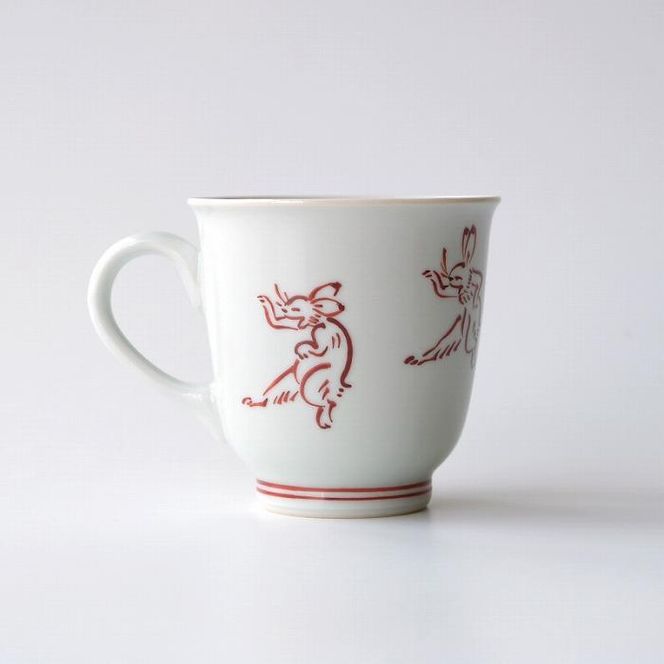 【たち吉】鳥獣戯画 マグ 赤絵 261009_A-GU011