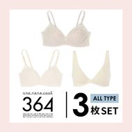 【ウンナナクール】364 シンプル＋レース＋コットン＜Mサイズ＞ベージュ 3枚セット【ワコール】 261009_A-KV008VC02A