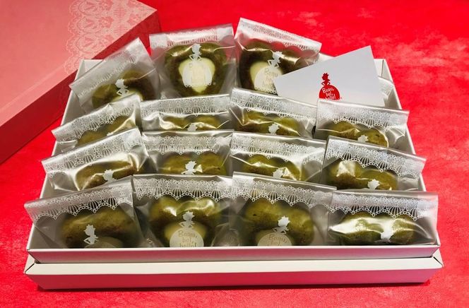 【京都パティスリーボゥ・ベル・ベル】ハートのマドレーヌお抹茶16個入り［ 京都 スイーツ 焼菓子 おいしい 人気 おすすめ お取り寄せ お菓子 洋菓子 ］ 261009_A-LM001