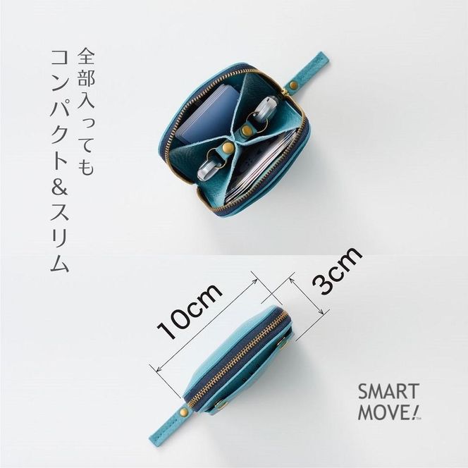 【洛景工房】ウォレットキーケース「SMART MOVE!」＜路地入ル（黒）＞ 261009_A-MH001VC01