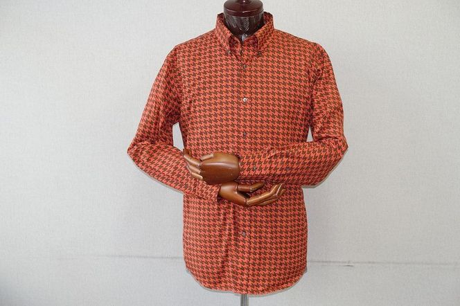 【鷲野染工場】メンズシャツ（千鳥格子） ＸＬサイズ 261009_A-MP004VC03