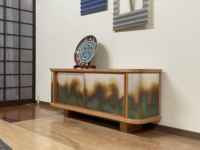 【弘誠堂】サイドボード「焼き銀箔」 261009_A-PC001