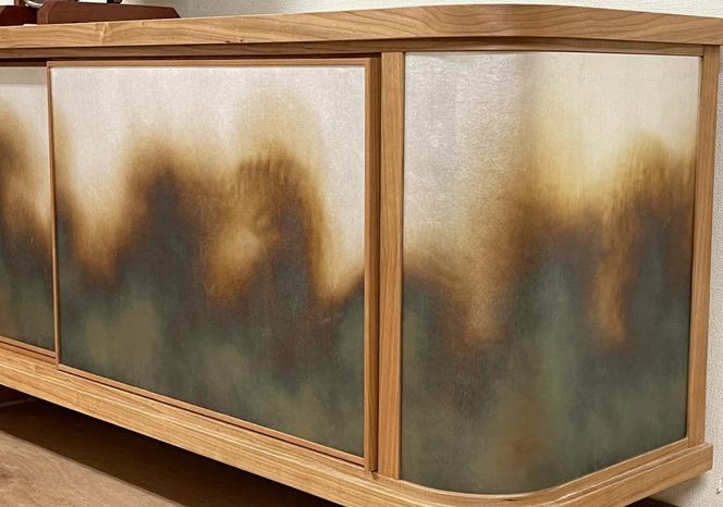 【弘誠堂】サイドボード「焼き銀箔」 261009_A-PC001