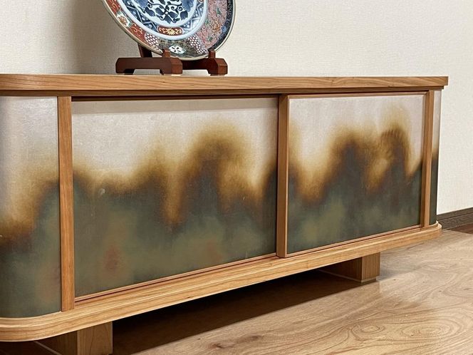 【弘誠堂】サイドボード「焼き銀箔」 261009_A-PC001