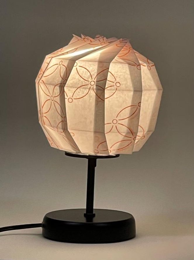 【イノベーティブクラフトワークス】折灯華 BONBORI maru -M- 京からかみ 10cm ポール付スタンドタイプ 261009_A-PE001