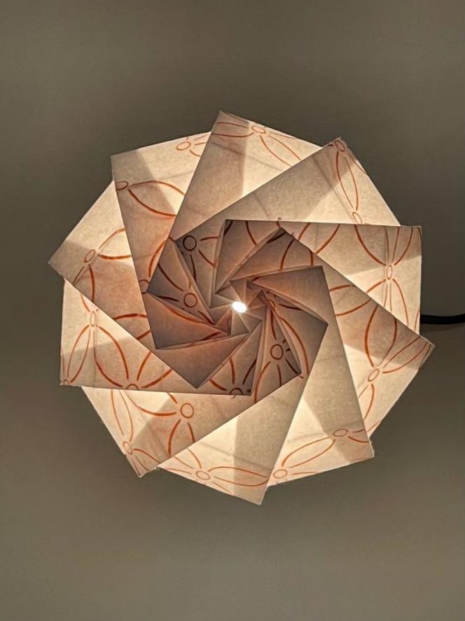 【イノベーティブクラフトワークス】折灯華 BONBORI maru -M- 京からかみ 10cm ポール付スタンドタイプ 261009_A-PE001