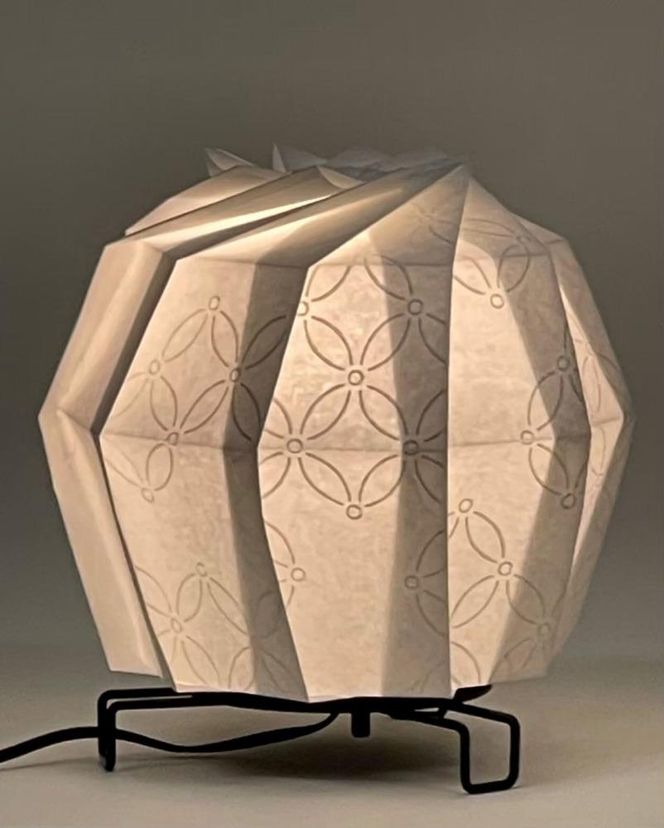 【イノベーティブクラフトワークス】折灯華 BONBORI maru -L- 京からかみ 平置きタイプ 261009_A-PE002