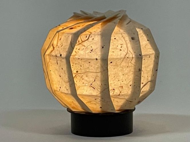 【イノベーティブクラフトワークス】折灯華 BONBORI maru -S- 黒谷和紙 261009_A-PE004