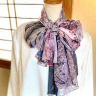 【マルナカ商事】京都スカーフ 「桜匂う  ～渡月橋～」 1枚 261009_A-QC001