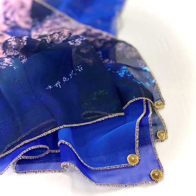 【マルナカ商事】京都スカーフ 「祗園しだれ桜  ～円山公園～」 1枚 261009_A-QC002