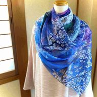 【マルナカ商事】京都スカーフ 「高雄 ～桜～」1枚 261009_A-QC003