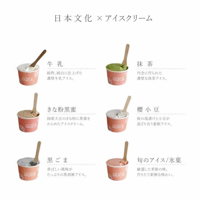 【Japanese Ice OUCA】六味ギフト［ 京都 スイーツ アイスクリーム おいしい 人気 おすすめ お取り寄せ お菓子 洋菓子 ］  261009_A-QK001