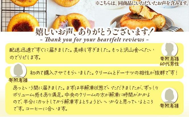 【Brulee kyoto】TVで紹介! クレームブリュレドーナツ 12個｜京都 人気店 贅沢スイーツ ご褒美スイーツ［ 京都 スイーツ 人気店 カスタード入りドーナツ 濃厚 おいしい グルメ 人気 おすすめ お取り寄せ 通販 送料無料 ふるさと納税 ］ 261009_A-QQ002