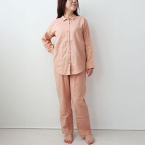 【岩本繊維】和晒京ふたえガーゼ レディースパジャマ【Lサイズ・ピンク】 261009_A-SV001VC07