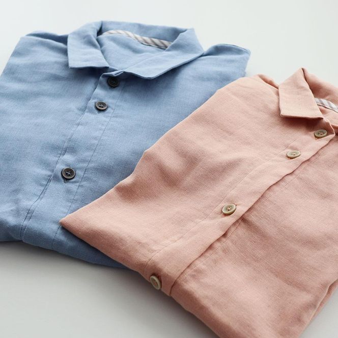 【岩本繊維】和晒京ふたえガーゼ メンズパジャマ【Mサイズ・ネイビー】 261009_A-SV002VC05