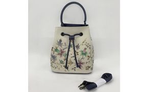 【京都丸紅】V&A京友禅巾着バッグ（オフ） 261009_A-UU001VC01