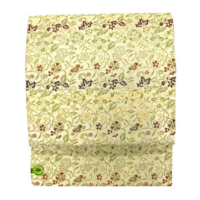 【龍村美術織物】仕立て名古屋帯　早雲寺文台裂（銀） 261009_B-AP29