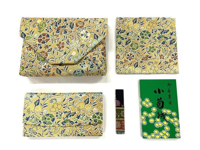 【龍村美術織物】早雲寺（金）茶道具5点セット（古帛紗など） 261009_B-AP30