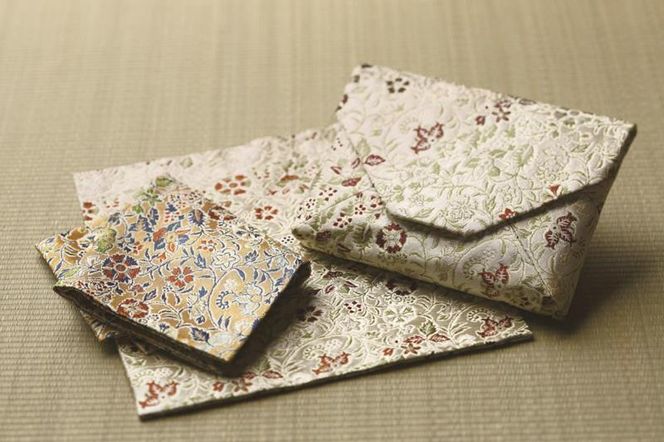 【龍村美術織物】早雲寺（銀）茶道具5点セット（古帛紗など） 261009_B-AP31